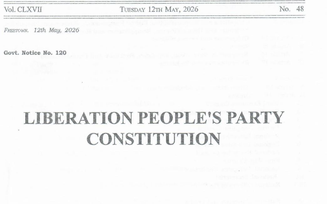 Liberation People's Party Constitution